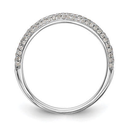 14K White Gold Real Diamond Wedding Band