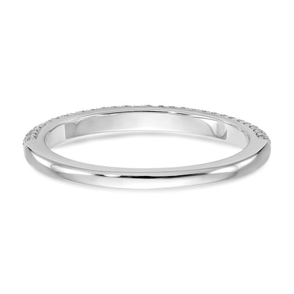 14K White Gold Real Diamond Wedding Band