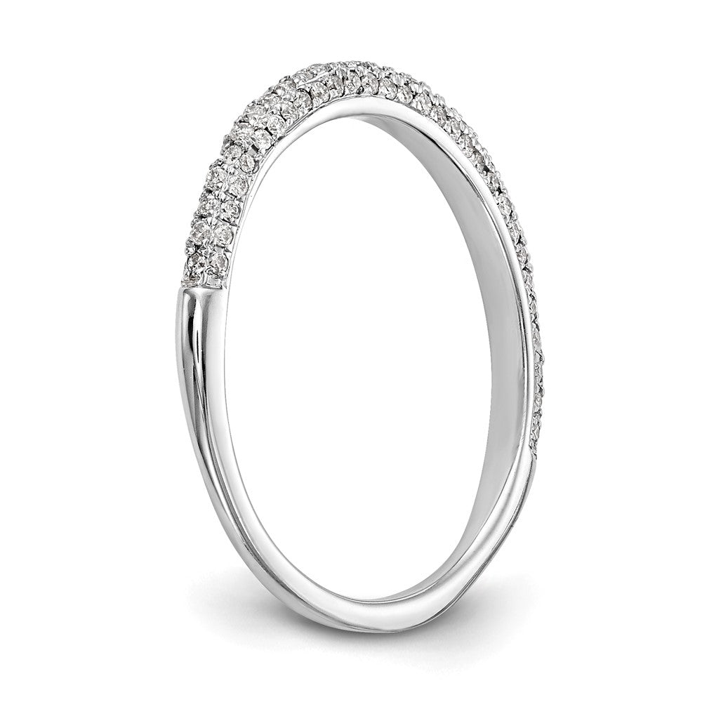 14K White Gold Real Diamond Wedding Band
