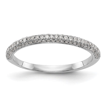 14K White Gold Real Diamond Wedding Band