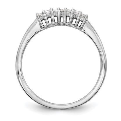 14K White Gold Real Diamond Wedding Band