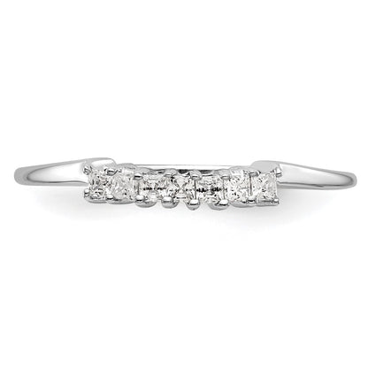 14K White Gold Real Diamond Wedding Band