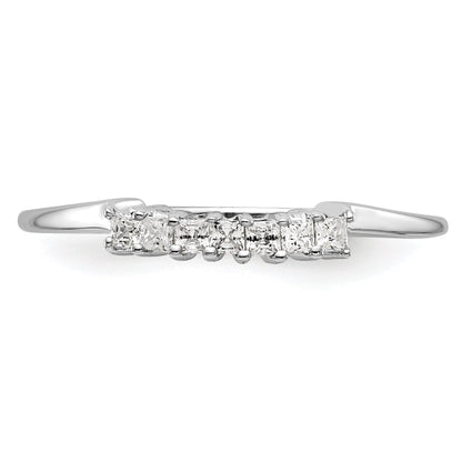 0.16ct. CZ Solid Real 14K White Gold Wedding Wedding Band Ring