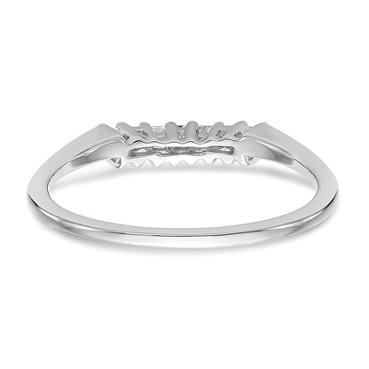 14K White Gold Real Diamond Wedding Band