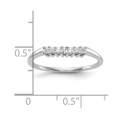 14K White Gold Real Diamond Wedding Band