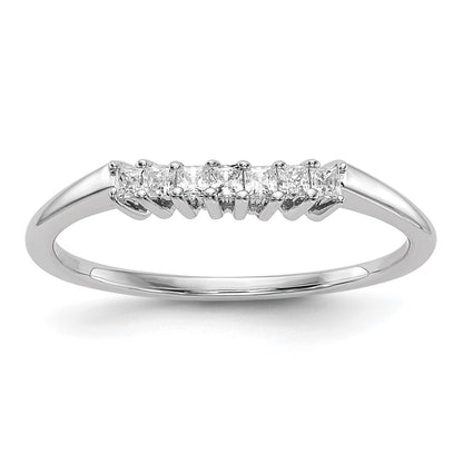 14K White Gold Real Diamond Wedding Band
