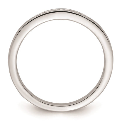 14K White Gold Real Diamond Wedding Band