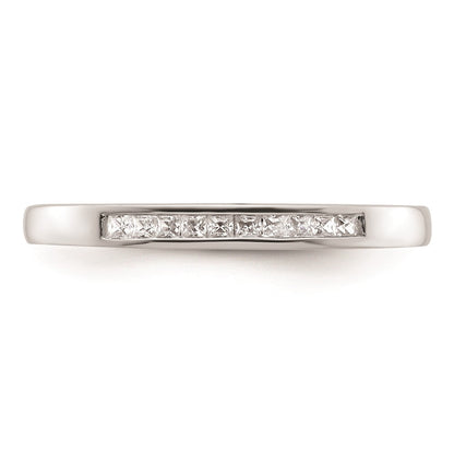 14K White Gold Real Diamond Wedding Band