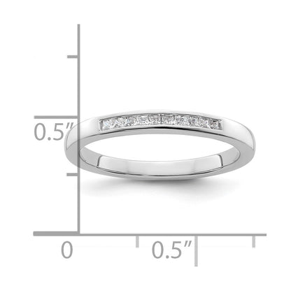 14K White Gold Real Diamond Wedding Band