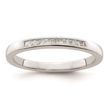 14K White Gold Real Diamond Wedding Band