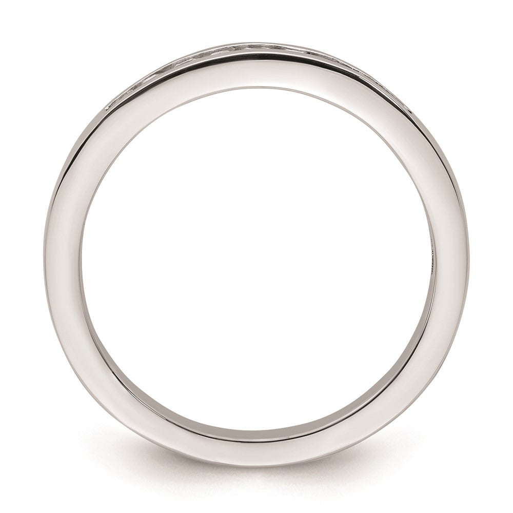 14K White Gold Real Diamond Wedding Band