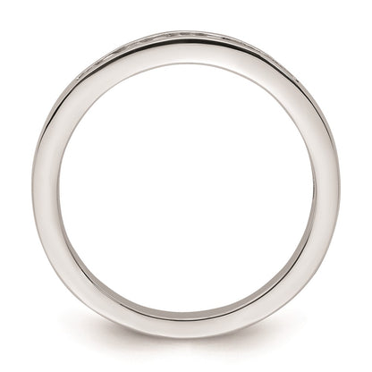 14K White Gold Real Diamond Wedding Band