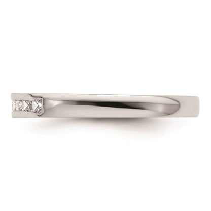 14K White Gold Real Diamond Wedding Band