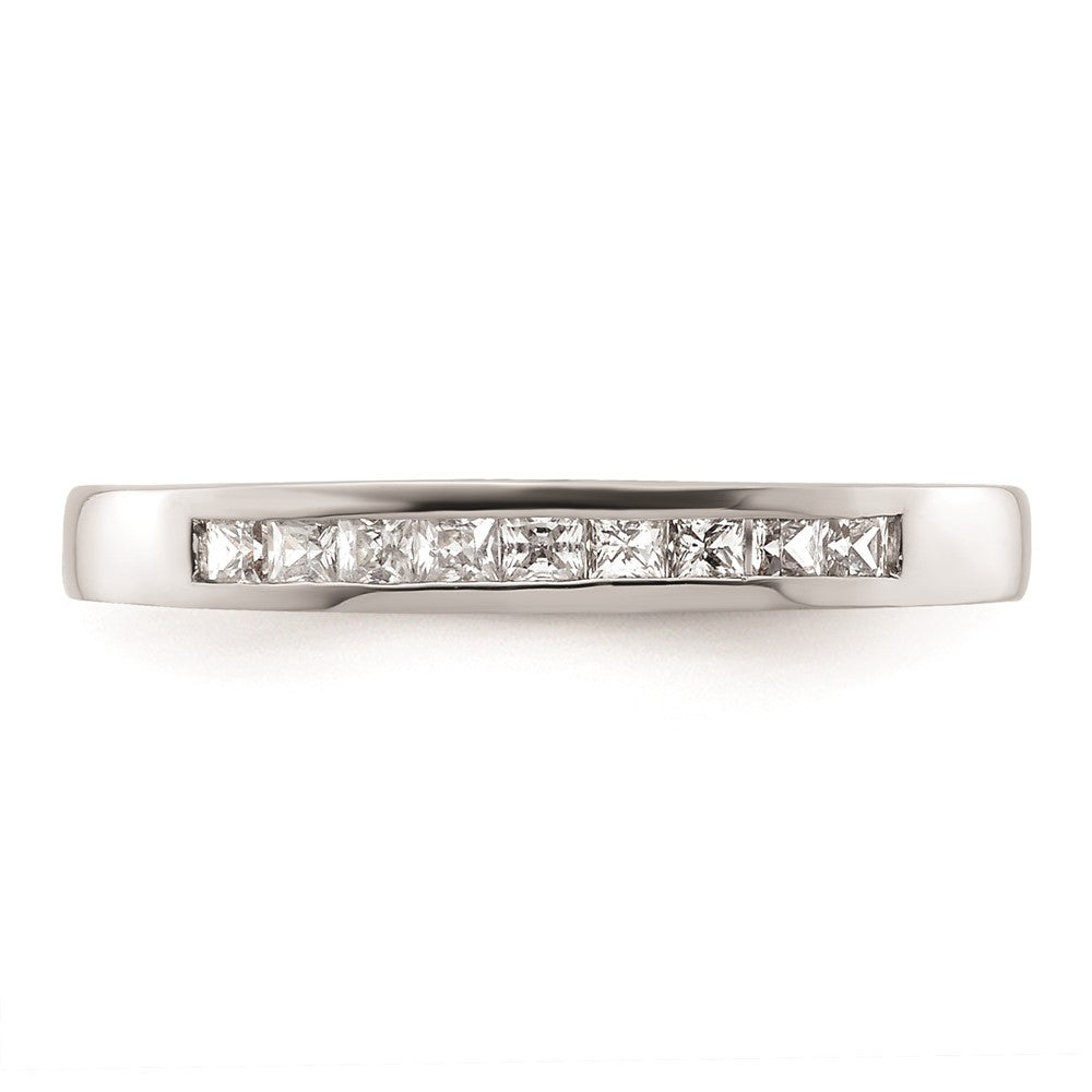 14K White Gold Real Diamond Wedding Band