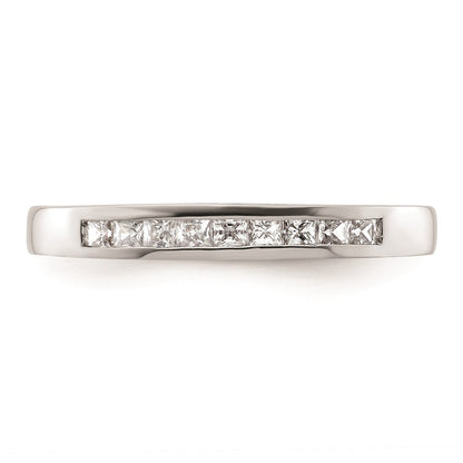 14K White Gold Real Diamond Wedding Band