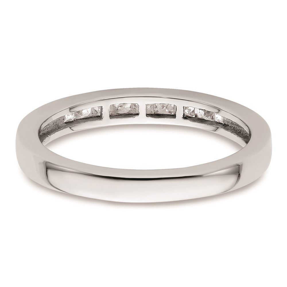 14K White Gold Real Diamond Wedding Band