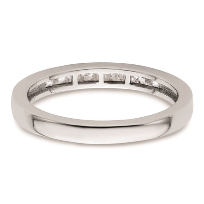 14K White Gold Real Diamond Wedding Band