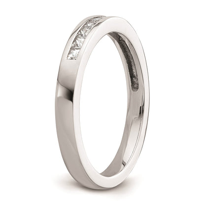 14K White Gold Real Diamond Wedding Band