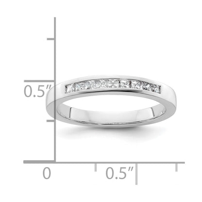 14K White Gold Real Diamond Wedding Band