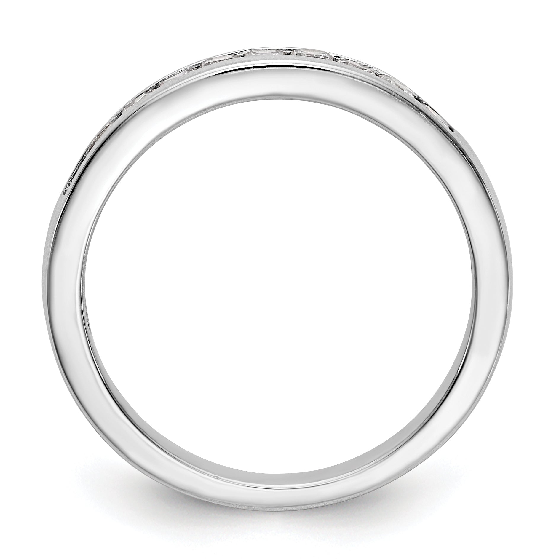 0.20ct. CZ Solid Real 14K White Gold Wedding Wedding Band Ring