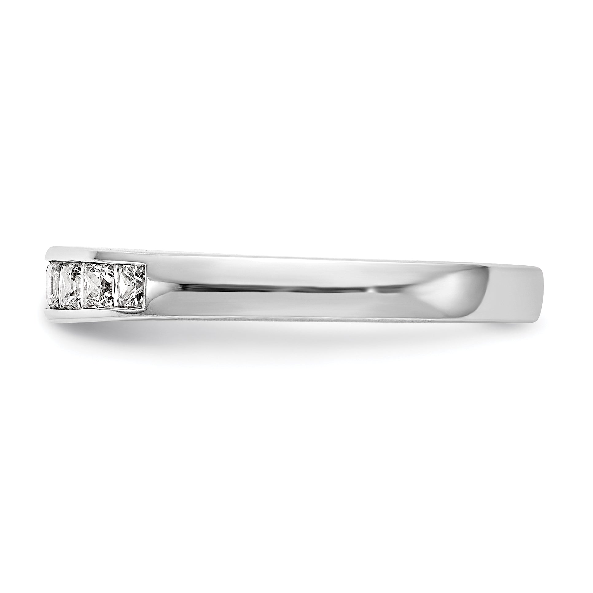 0.20ct. CZ Solid Real 14K White Gold Wedding Wedding Band Ring