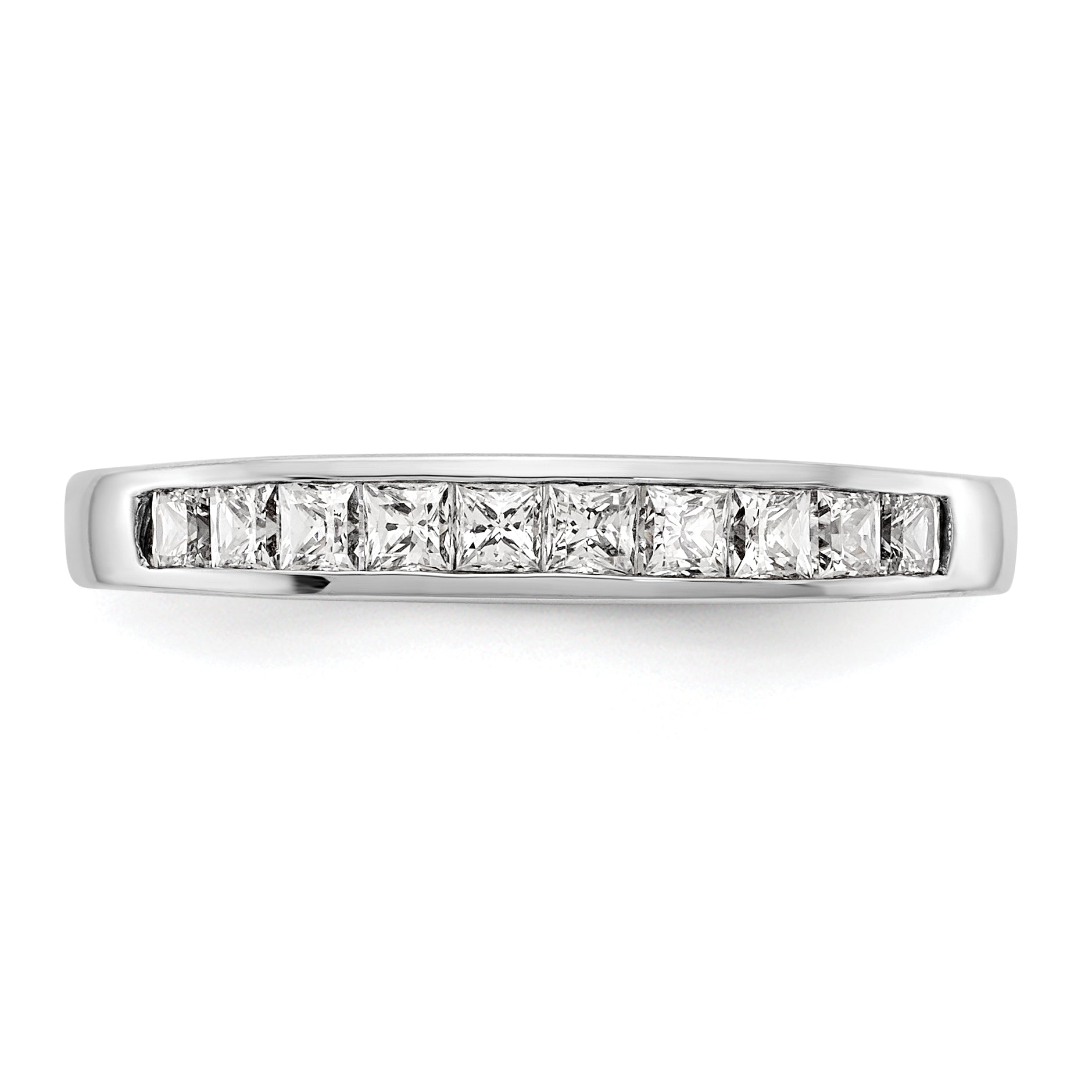 0.20ct. CZ Solid Real 14K White Gold Wedding Wedding Band Ring