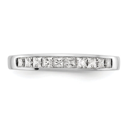 0.20ct. CZ Solid Real 14K White Gold Wedding Wedding Band Ring