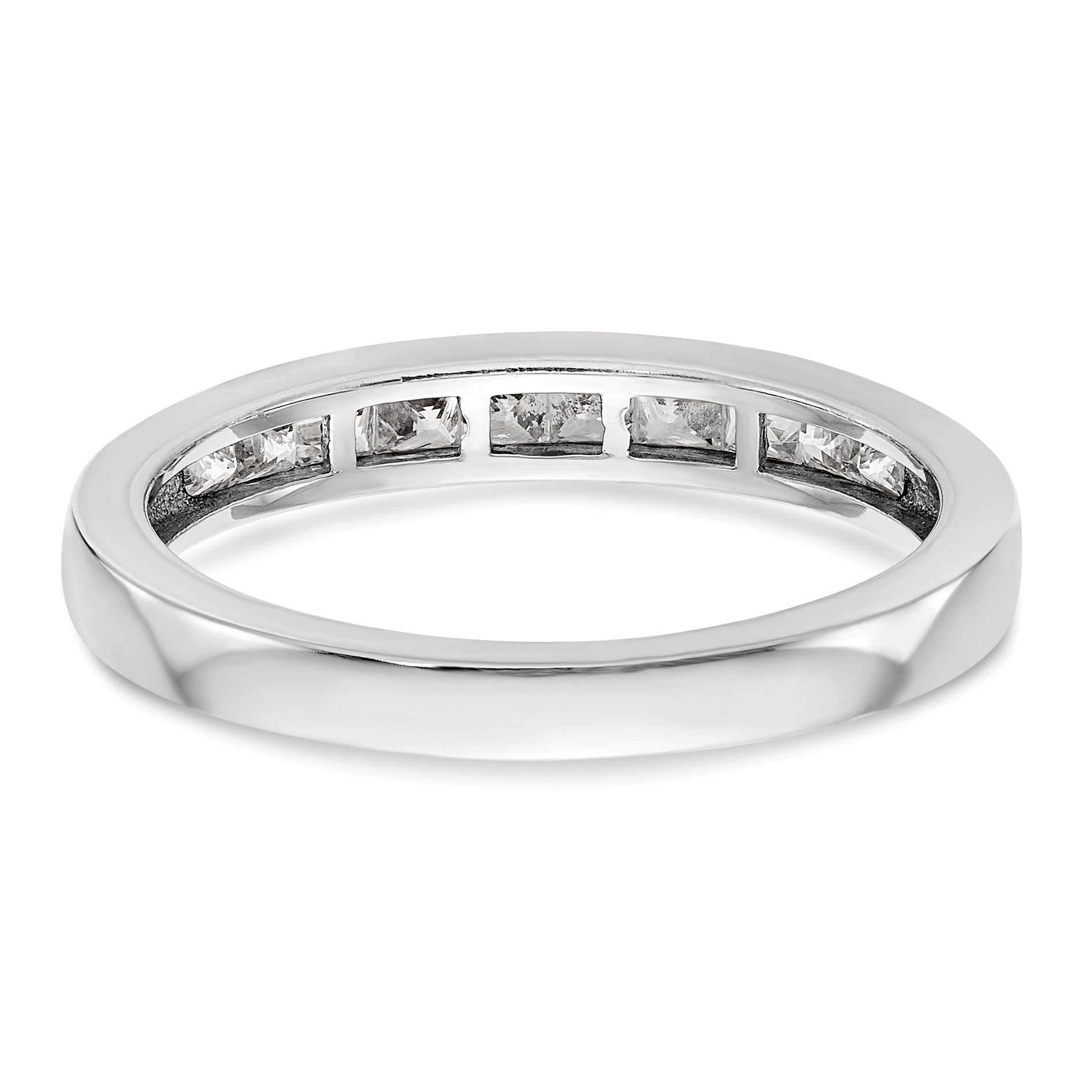 0.20ct. CZ Solid Real 14K White Gold Wedding Wedding Band Ring