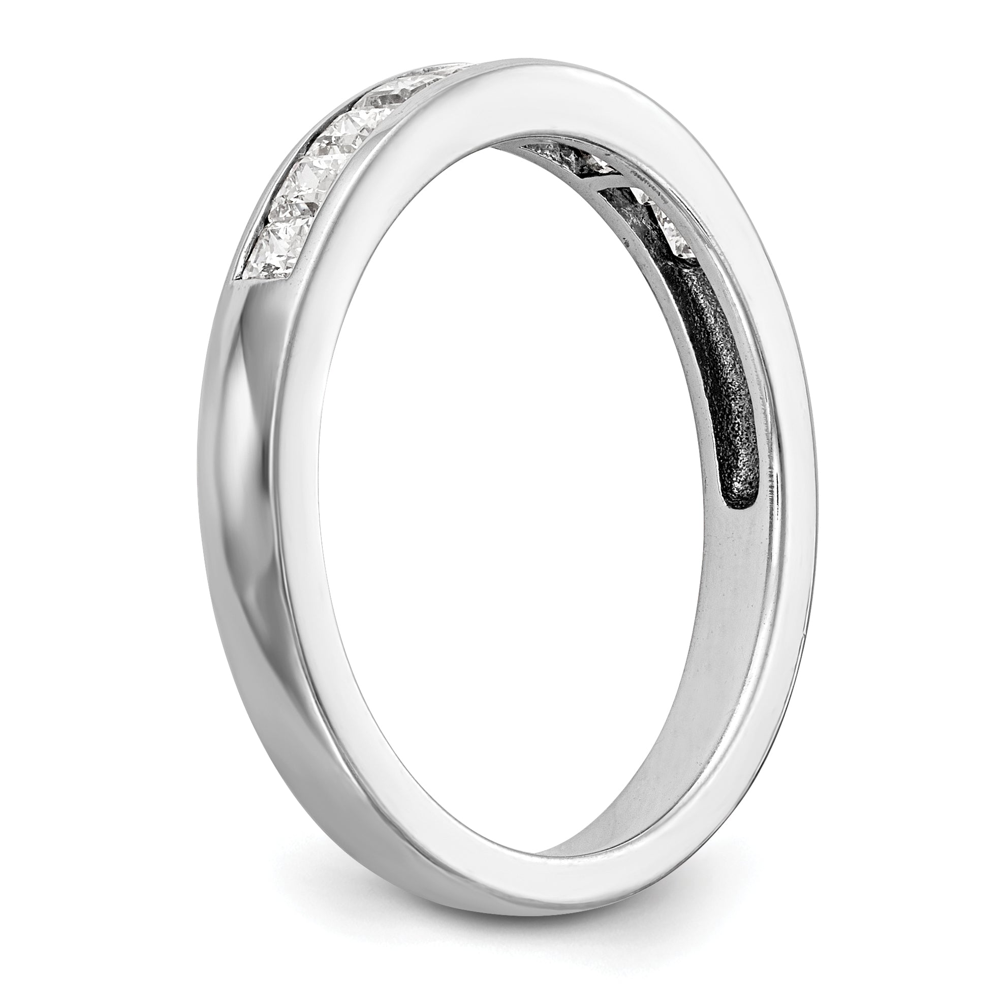 0.20ct. CZ Solid Real 14K White Gold Wedding Wedding Band Ring