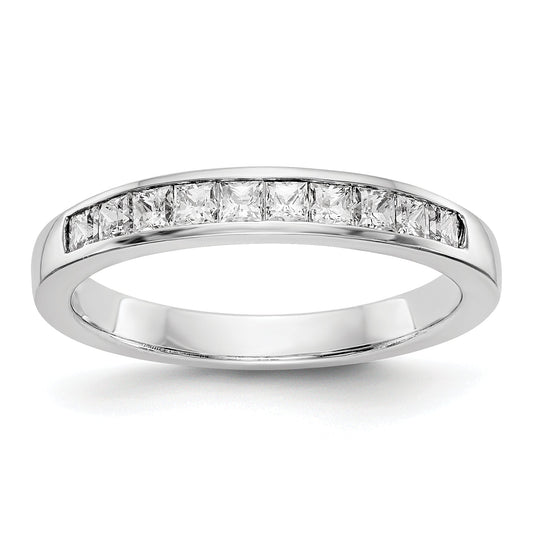 0.20ct. CZ Solid Real 14K White Gold Wedding Wedding Band Ring