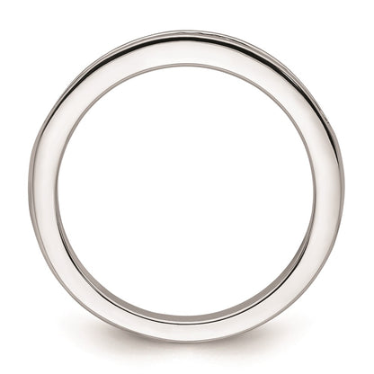 14K White Gold Real Diamond Wedding Band