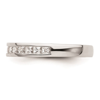 14K White Gold Real Diamond Wedding Band