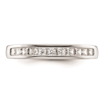 14K White Gold Real Diamond Wedding Band