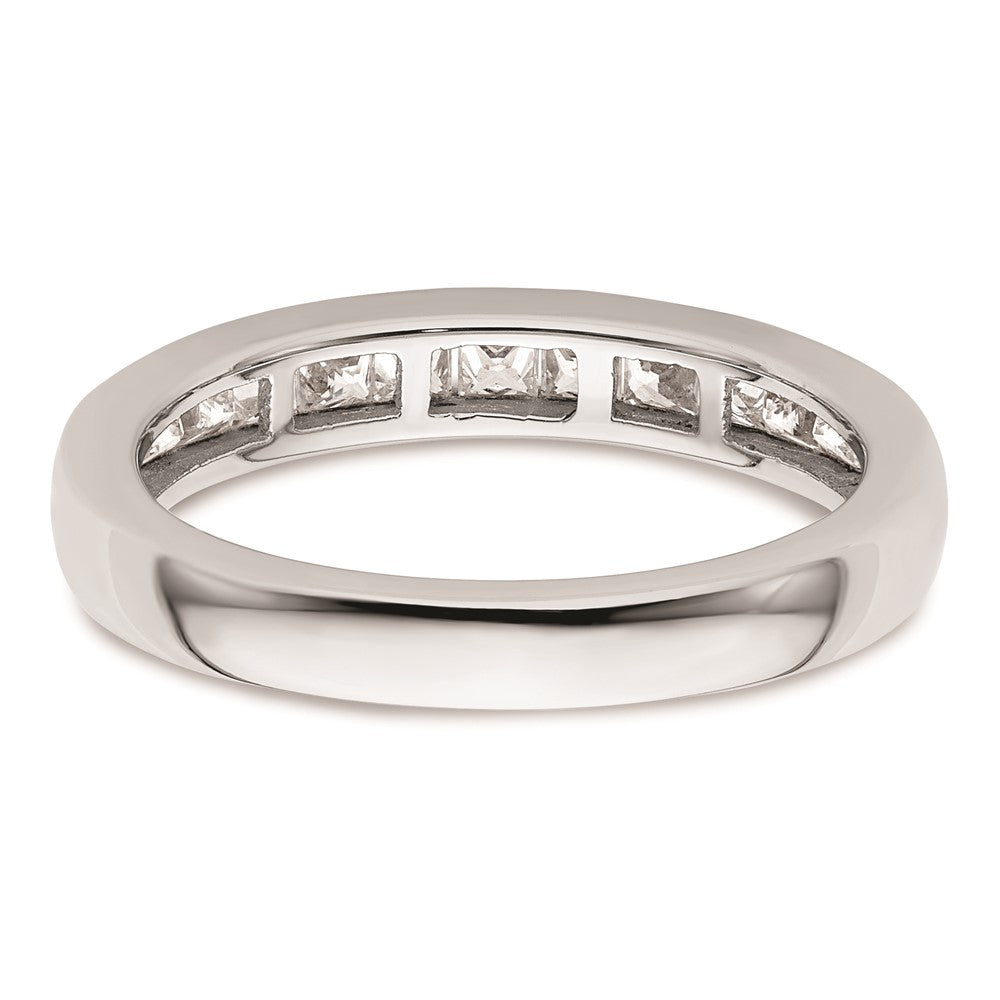 14K White Gold Real Diamond Wedding Band