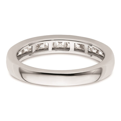14K White Gold Real Diamond Wedding Band