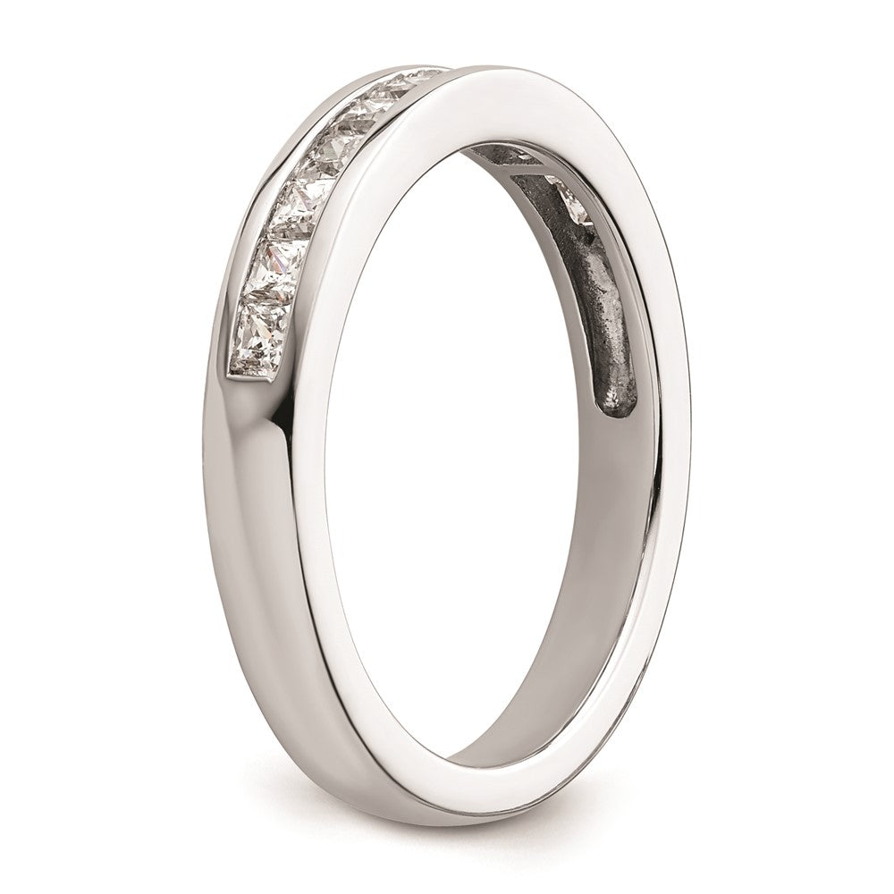 14K White Gold Real Diamond Wedding Band