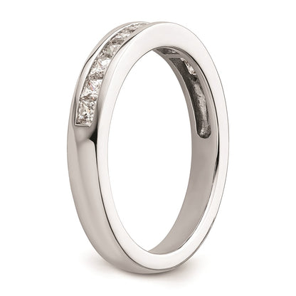 14K White Gold Real Diamond Wedding Band