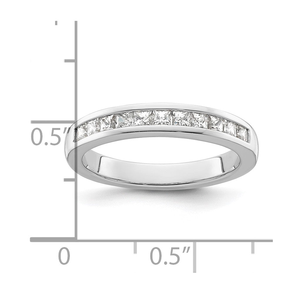 14K White Gold Real Diamond Wedding Band
