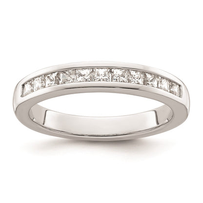 14K White Gold Real Diamond Wedding Band