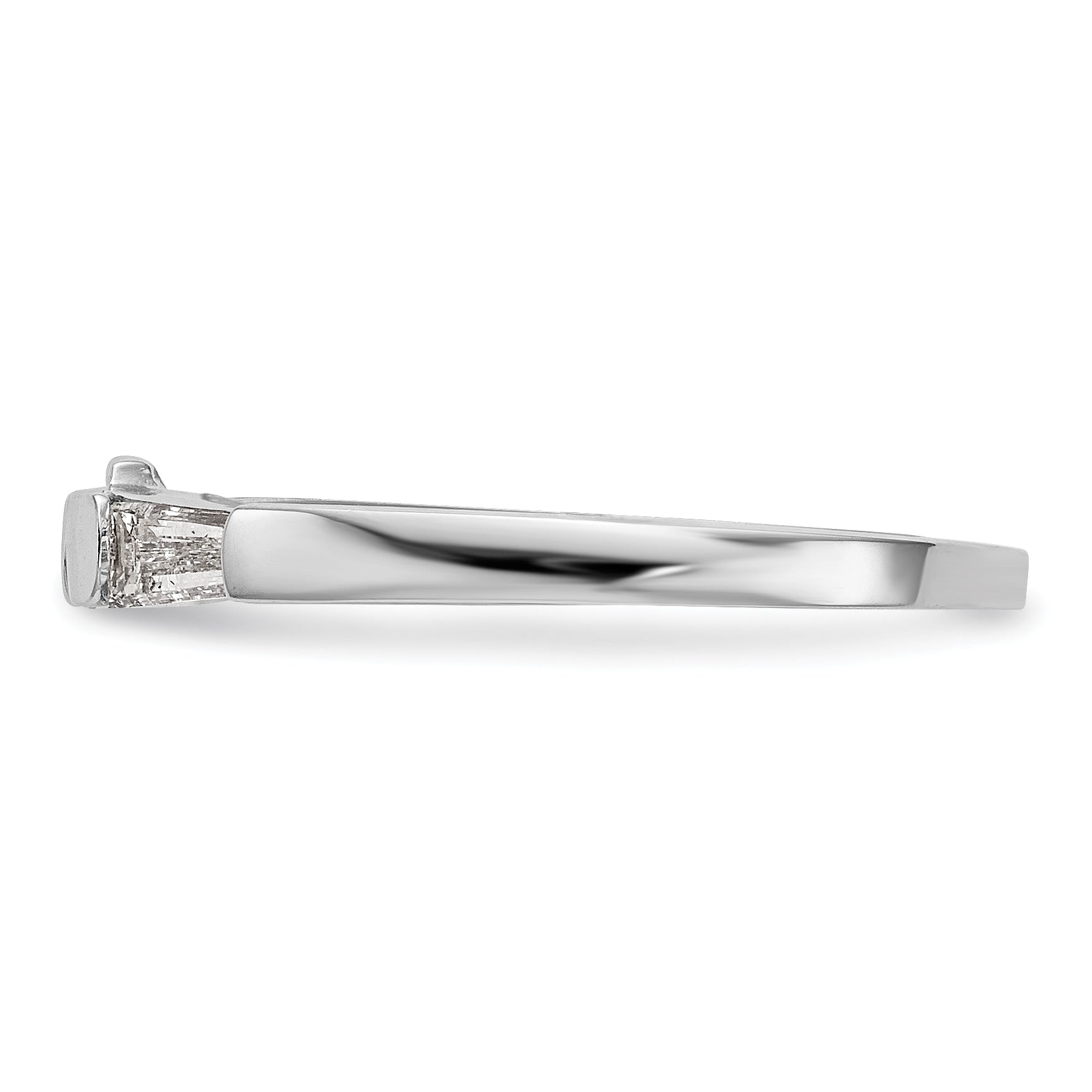 0.61ct. CZ Solid Real 14K White Gold Wedding Wedding Band Ring