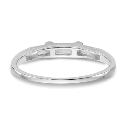 0.61ct. CZ Solid Real 14K White Gold Wedding Wedding Band Ring