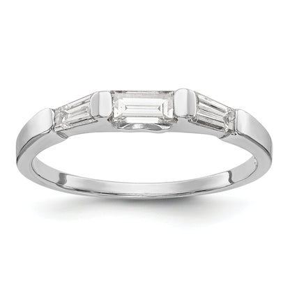 0.61ct. CZ Solid Real 14K White Gold Wedding Wedding Band Ring