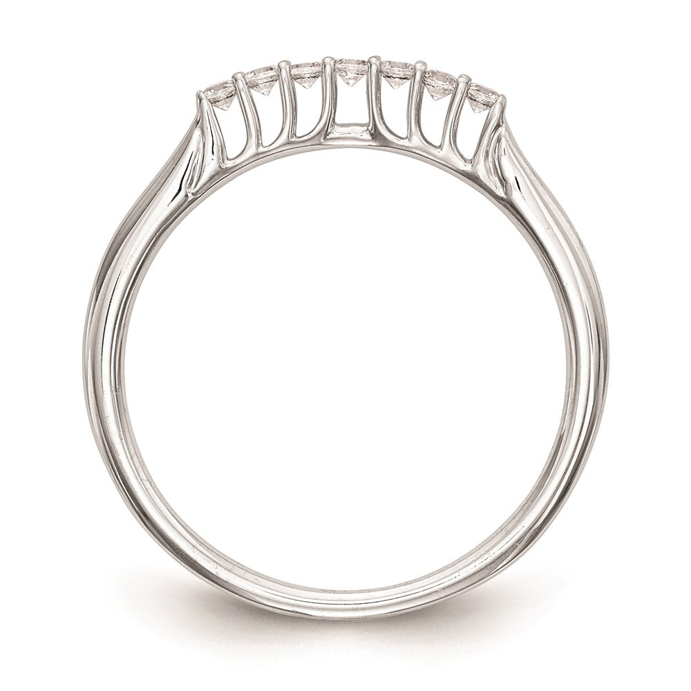 14K White Gold Real Diamond Wedding Band