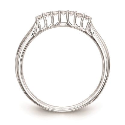 14K White Gold Real Diamond Wedding Band