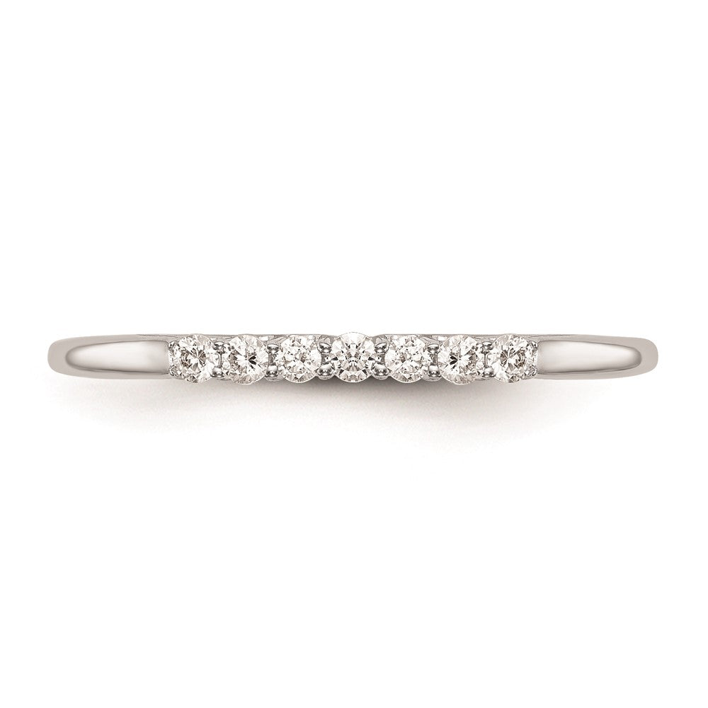 14K White Gold Real Diamond Wedding Band