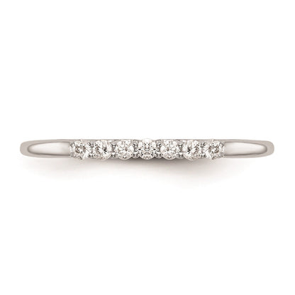 14K White Gold Real Diamond Wedding Band