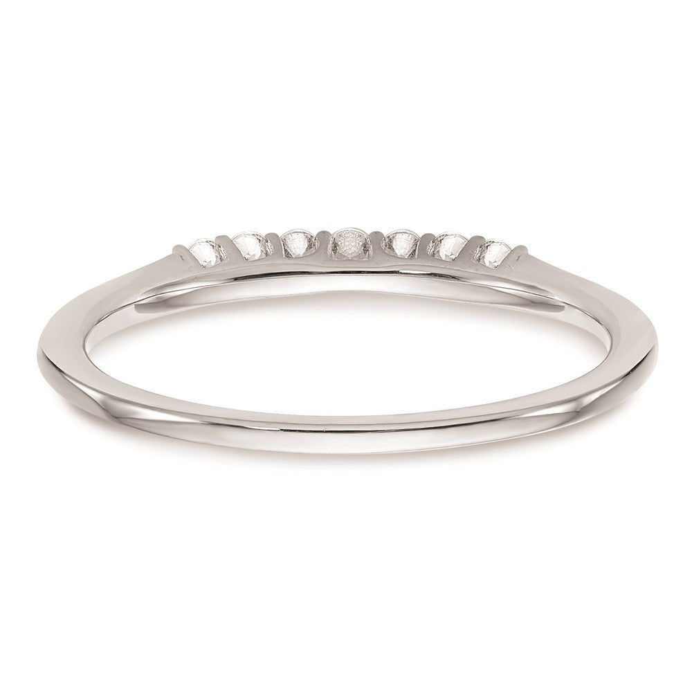 14K White Gold Real Diamond Wedding Band