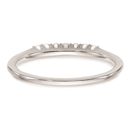 14K White Gold Real Diamond Wedding Band