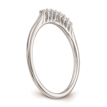 14K White Gold Real Diamond Wedding Band