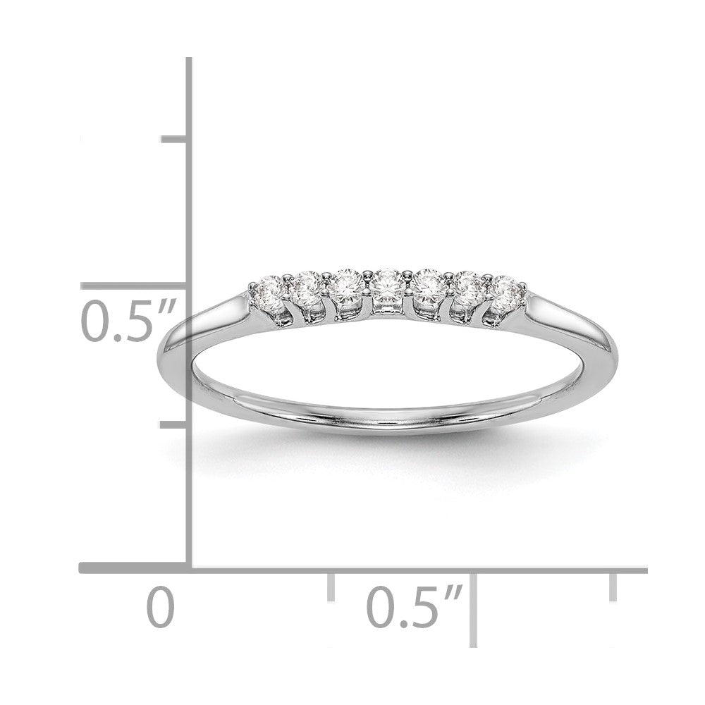14K White Gold Real Diamond Wedding Band